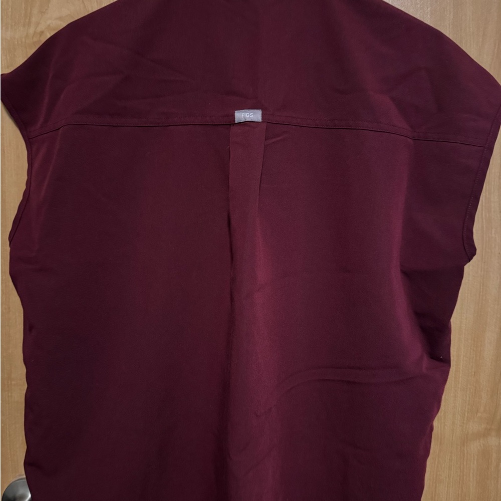 Figs Women's Maroon Blouse - Picture 2 of 4